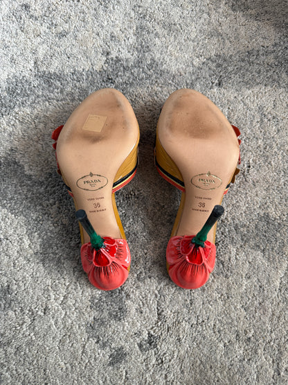 Prada 2008 resort floral heels