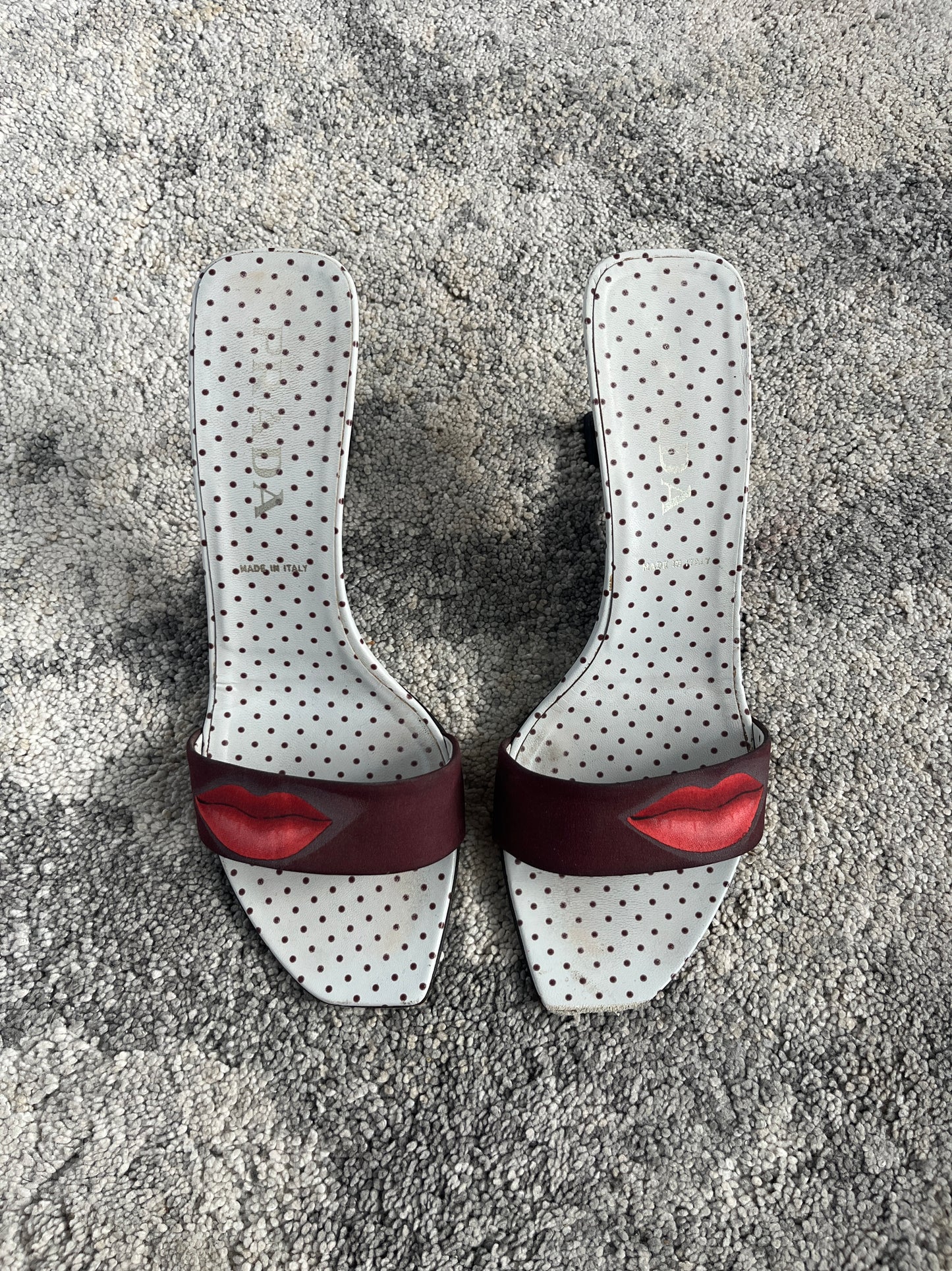 Prada SS2000 lipstick mules