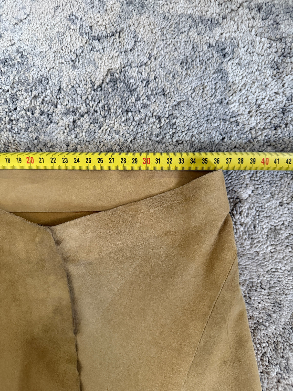 Gucci SS2002 suede leather skirt