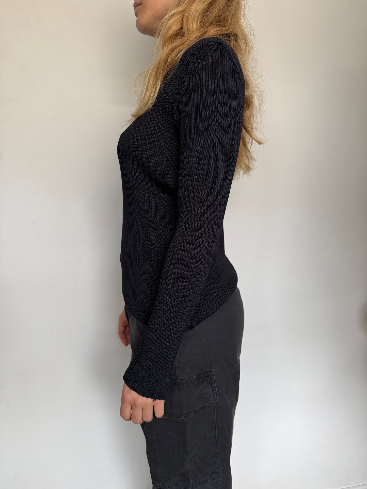 Prada 1990’s navy silk sweater