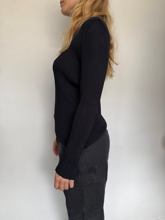 Prada 1990’s navy silk sweater