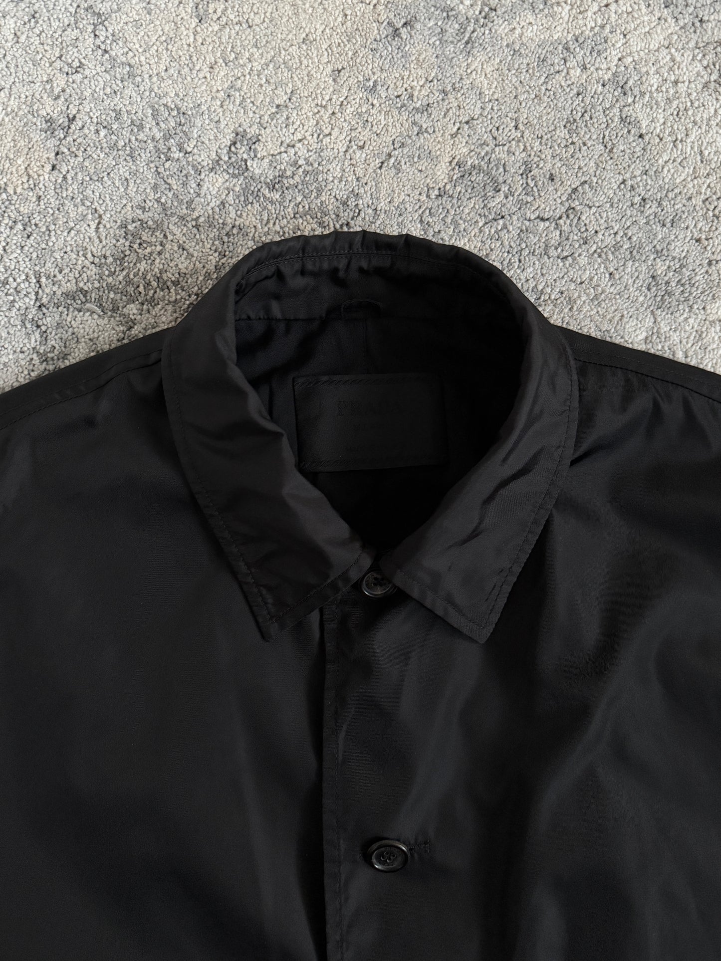 Prada 1998 nylon mid length trench