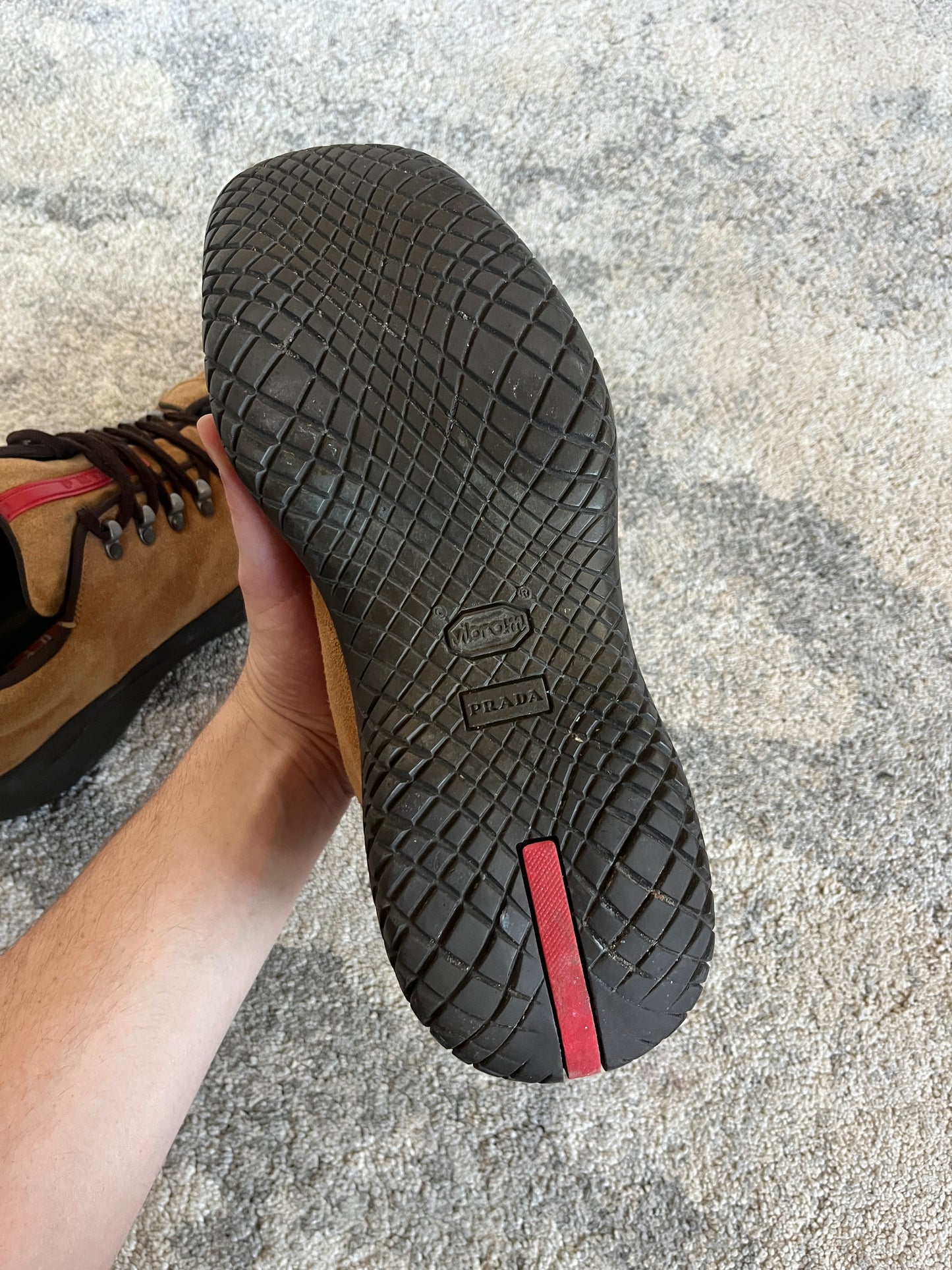 Prada FW1999 suede hiking shoes