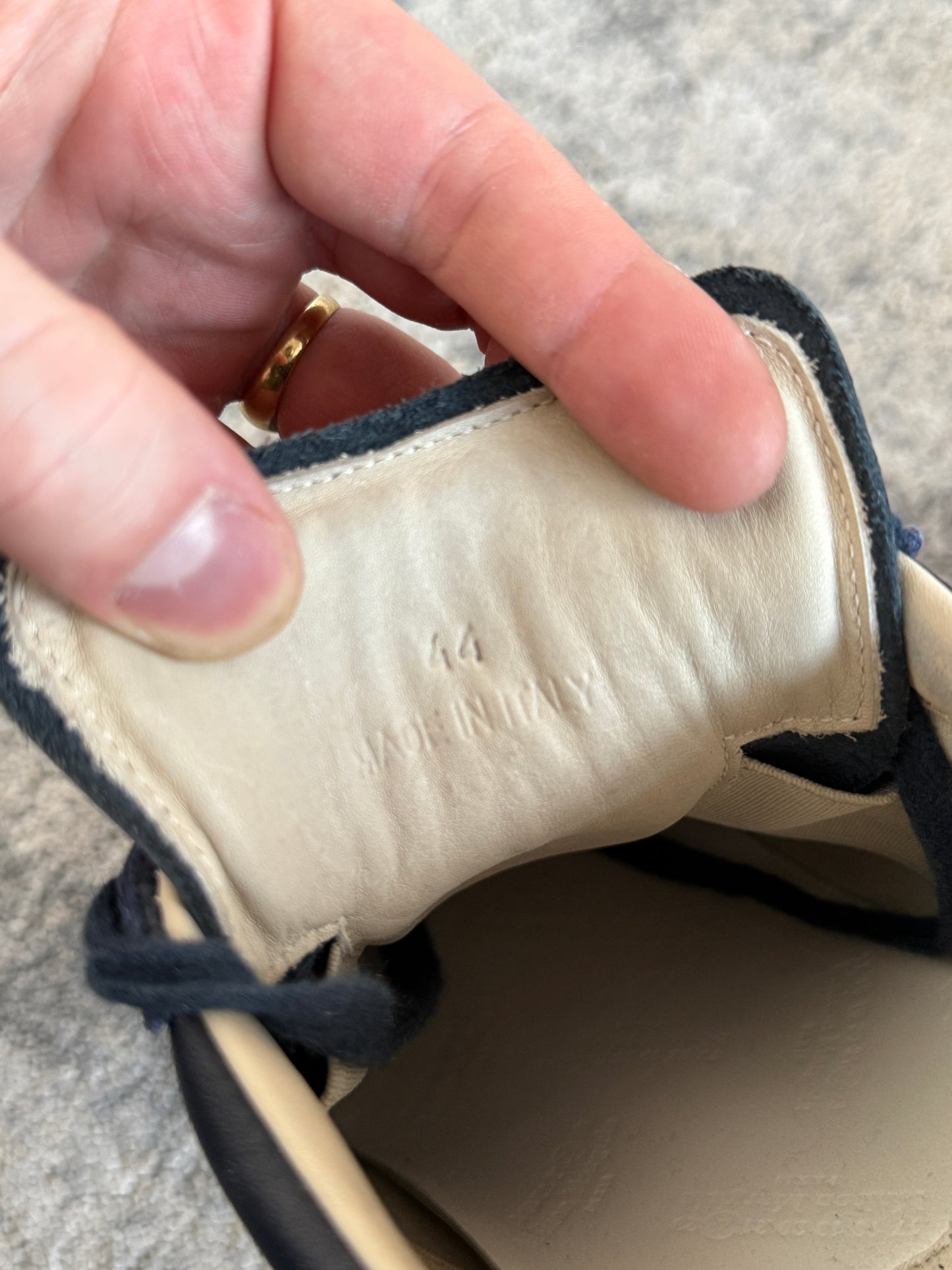 Maison Martin Margiela 2010’s navy leather GAT