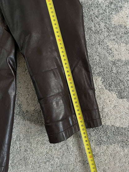 Prada FW1998 double breasted leather jacket