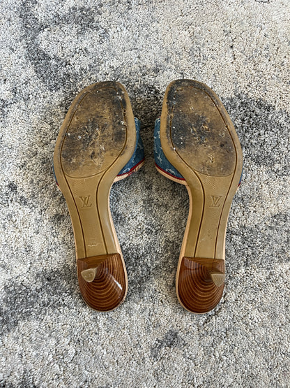 Louis Vuitton 2000’s denim mules