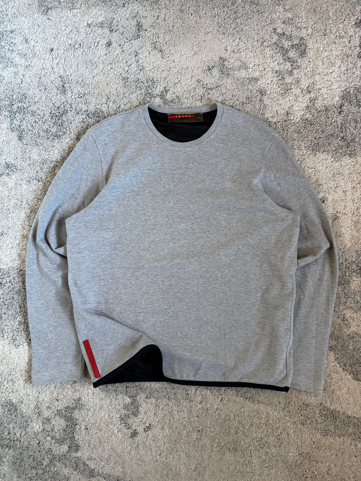 Prada 2000 cotton & mesh crewneck