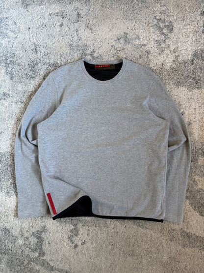 Prada 2000 cotton & mesh crewneck