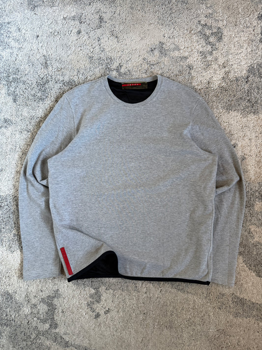 Prada 2000 cotton & mesh crewneck