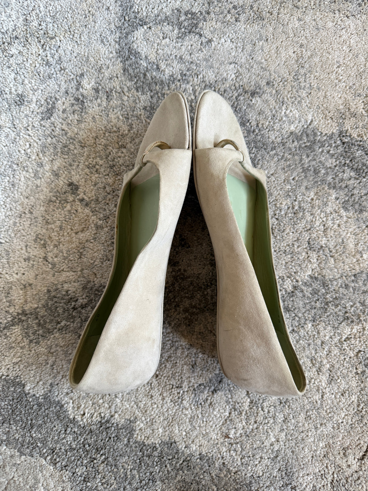 Prada SS2003 suede open ballet shoes