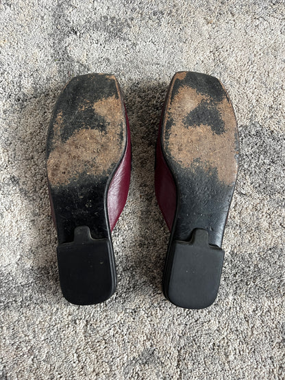 Prada SS2000 metal hearts mules
