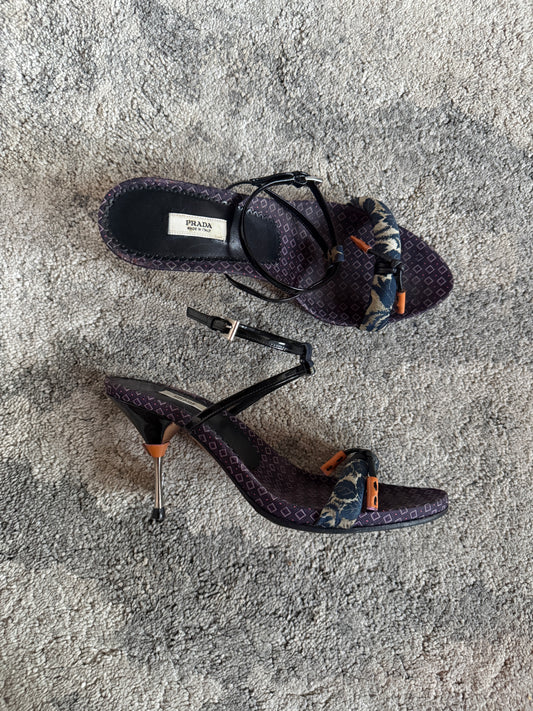 Prada SS2003 silk heels