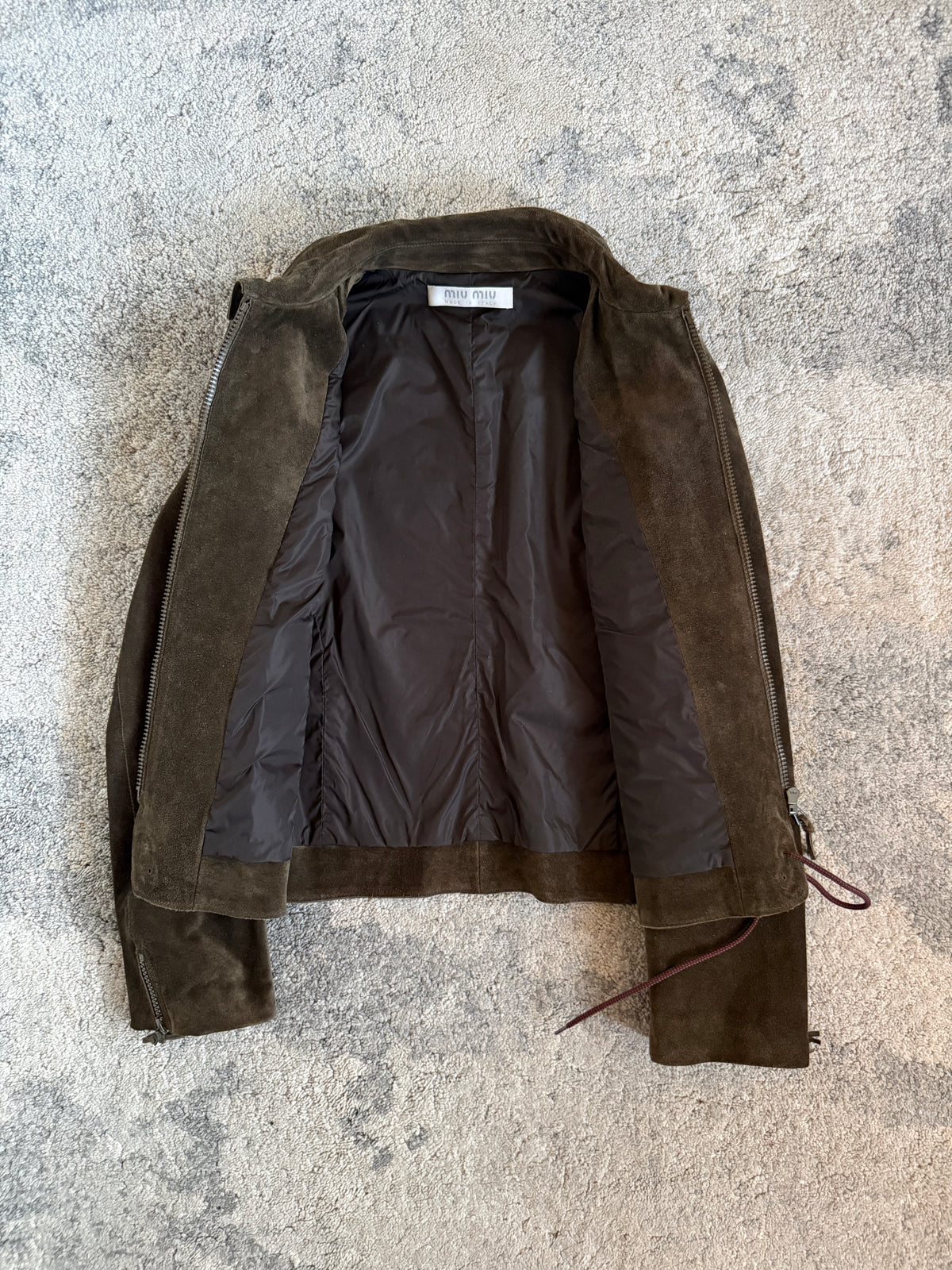 Miu Miu FW1999 suede leather jacket