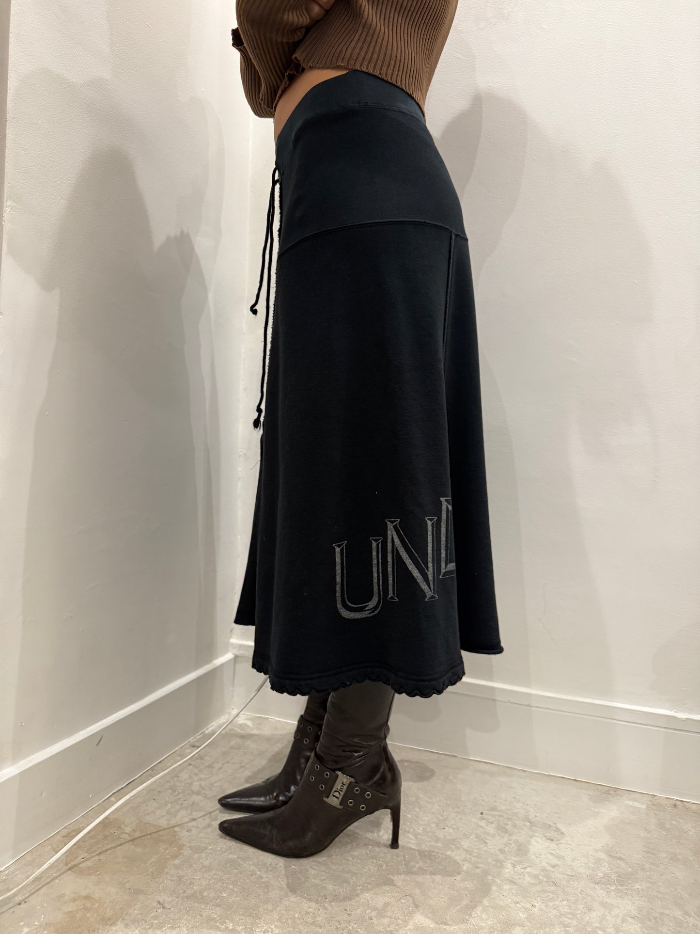 Undercover FW2003 "Paperdoll" hybrid skirt