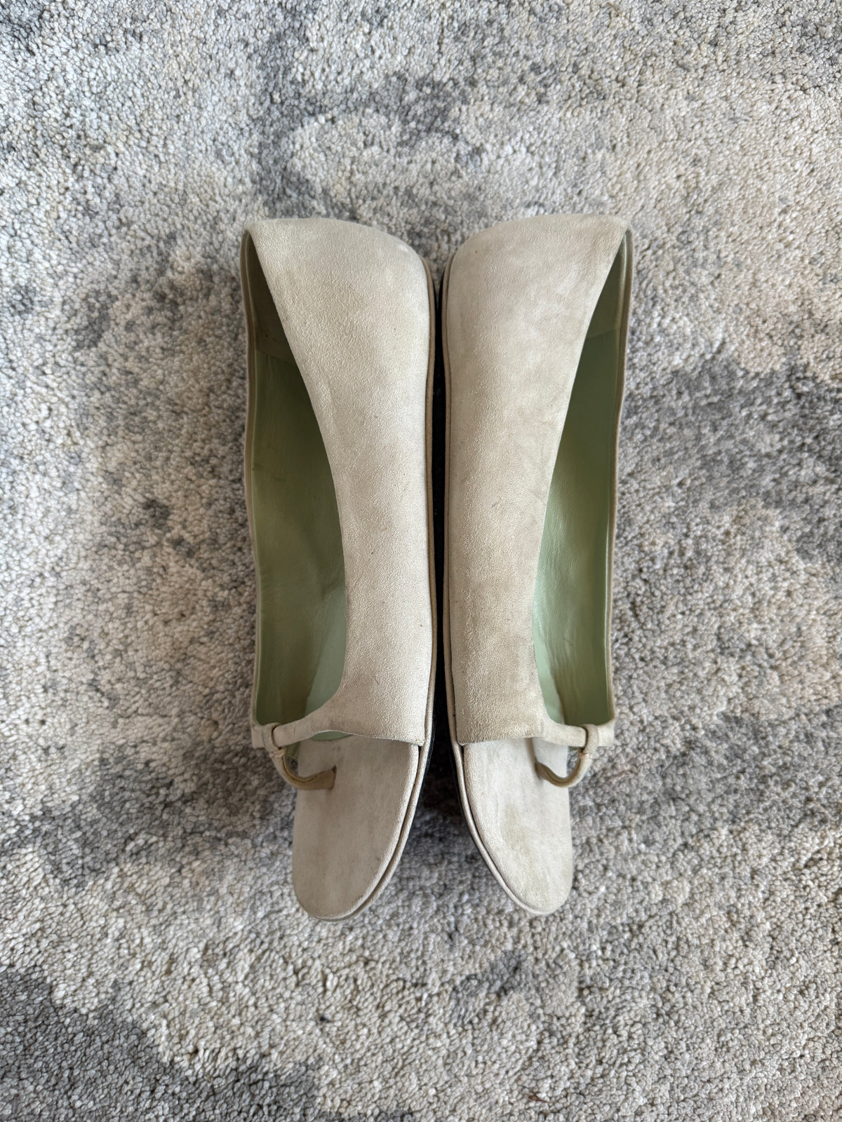 Prada SS2003 suede open ballet shoes