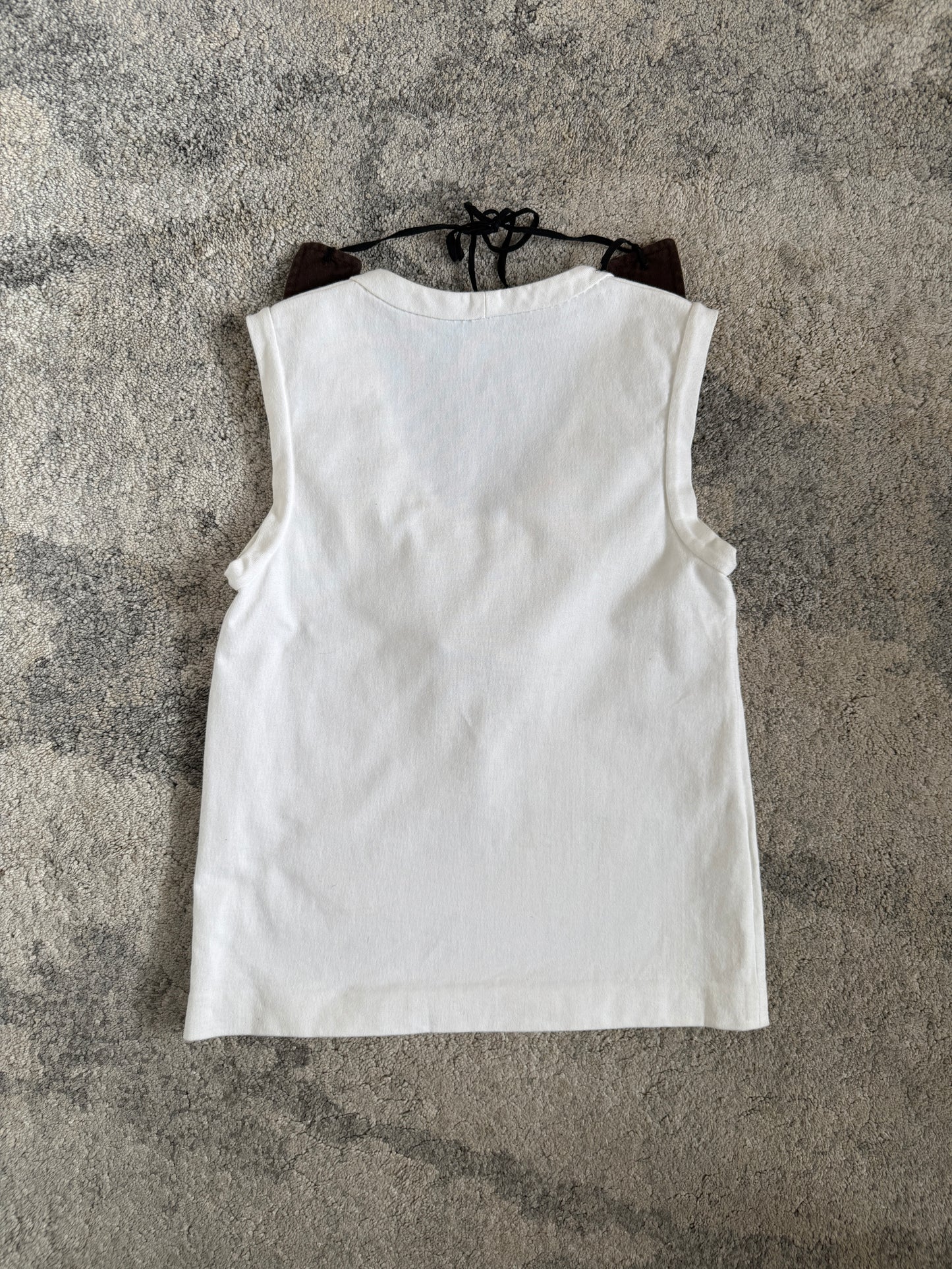 Prada SS2003 embellished collar tank top