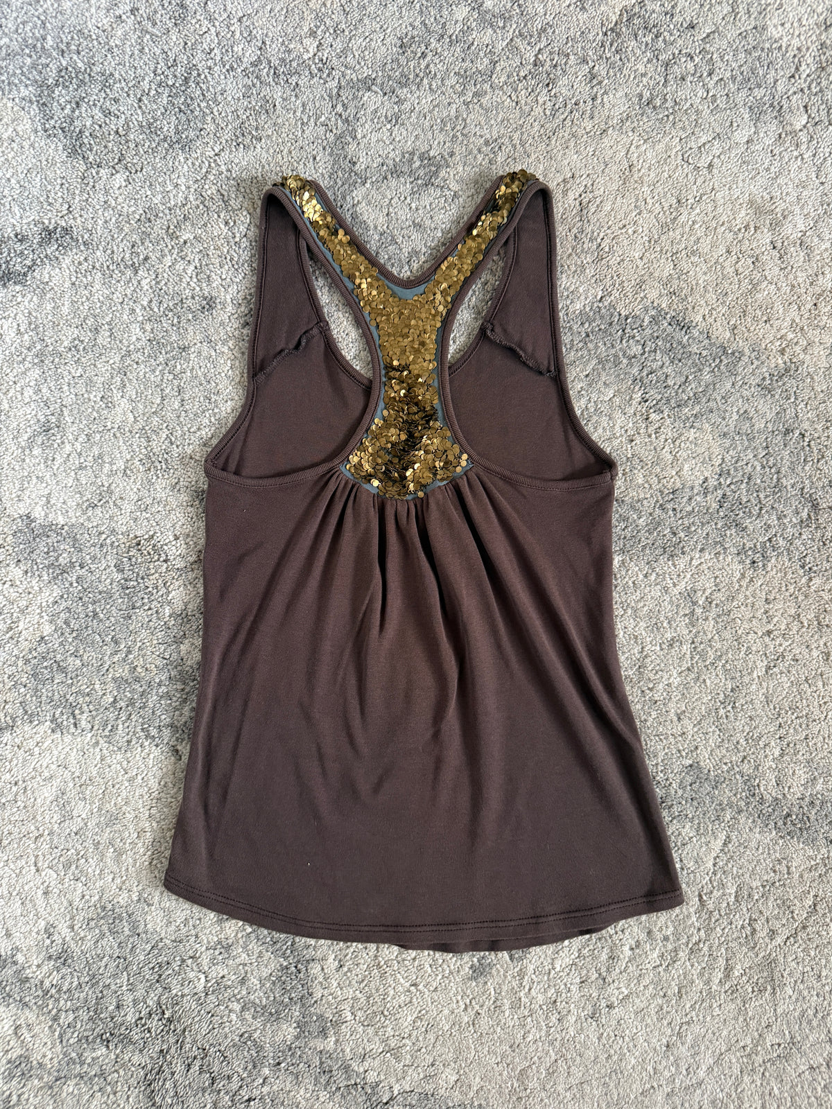 Chloé SS2002 metal sequins tank top
