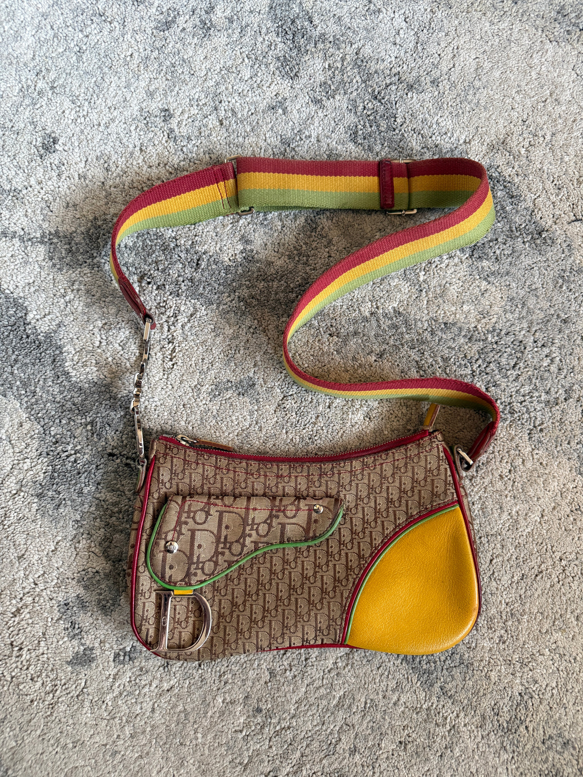 Dior SS2004 rasta monogram bag
