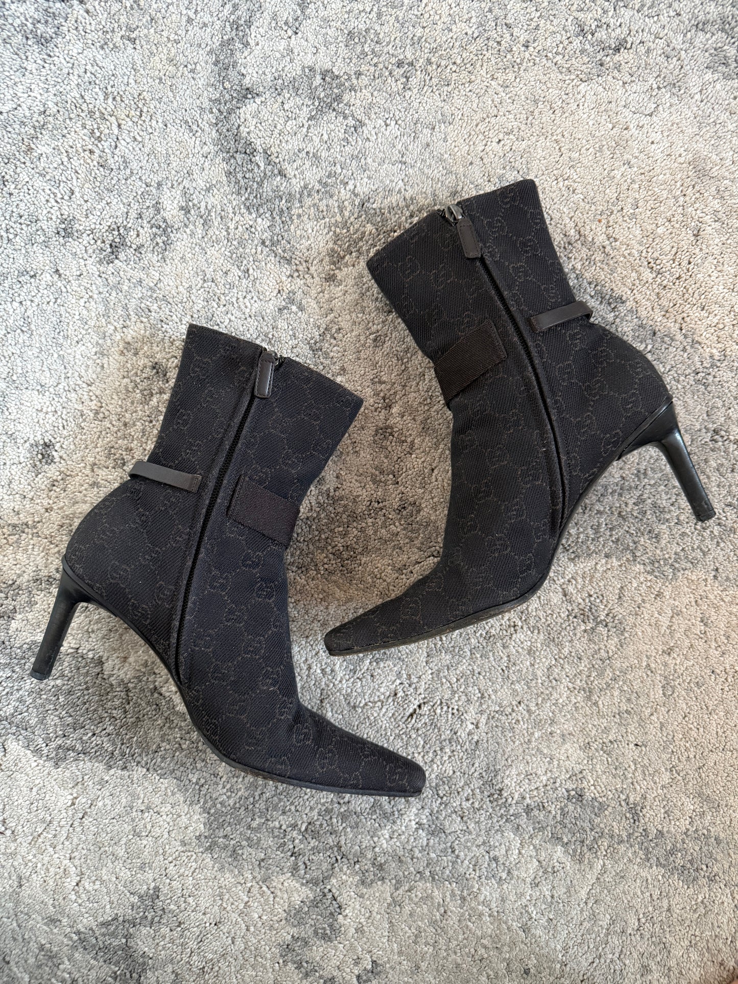 Gucci 2000’s monogram mid boots heels