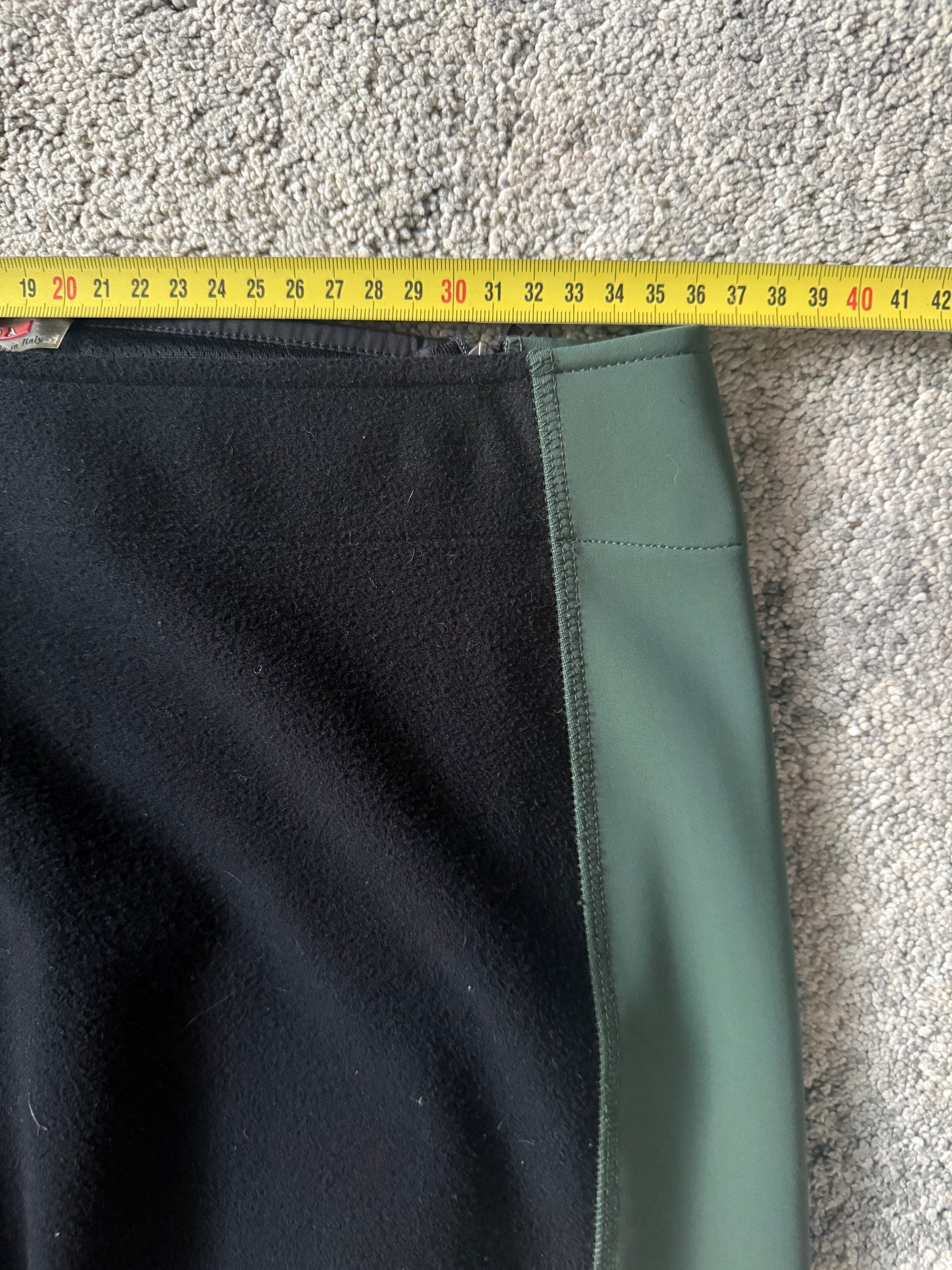 Prada 2000 fleece & nylon skirt