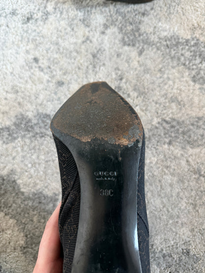 Gucci 2000’s monogram mid boots heels