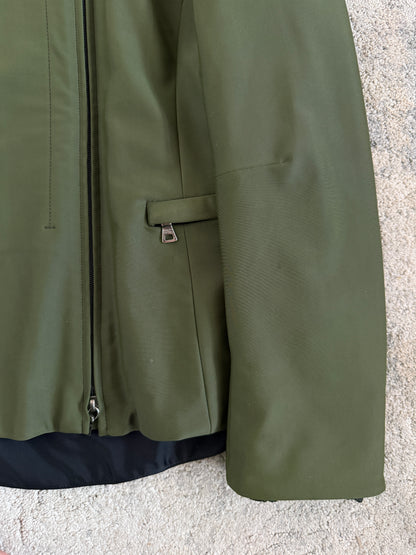 Prada 1999 nylon asymetrical zip jacket