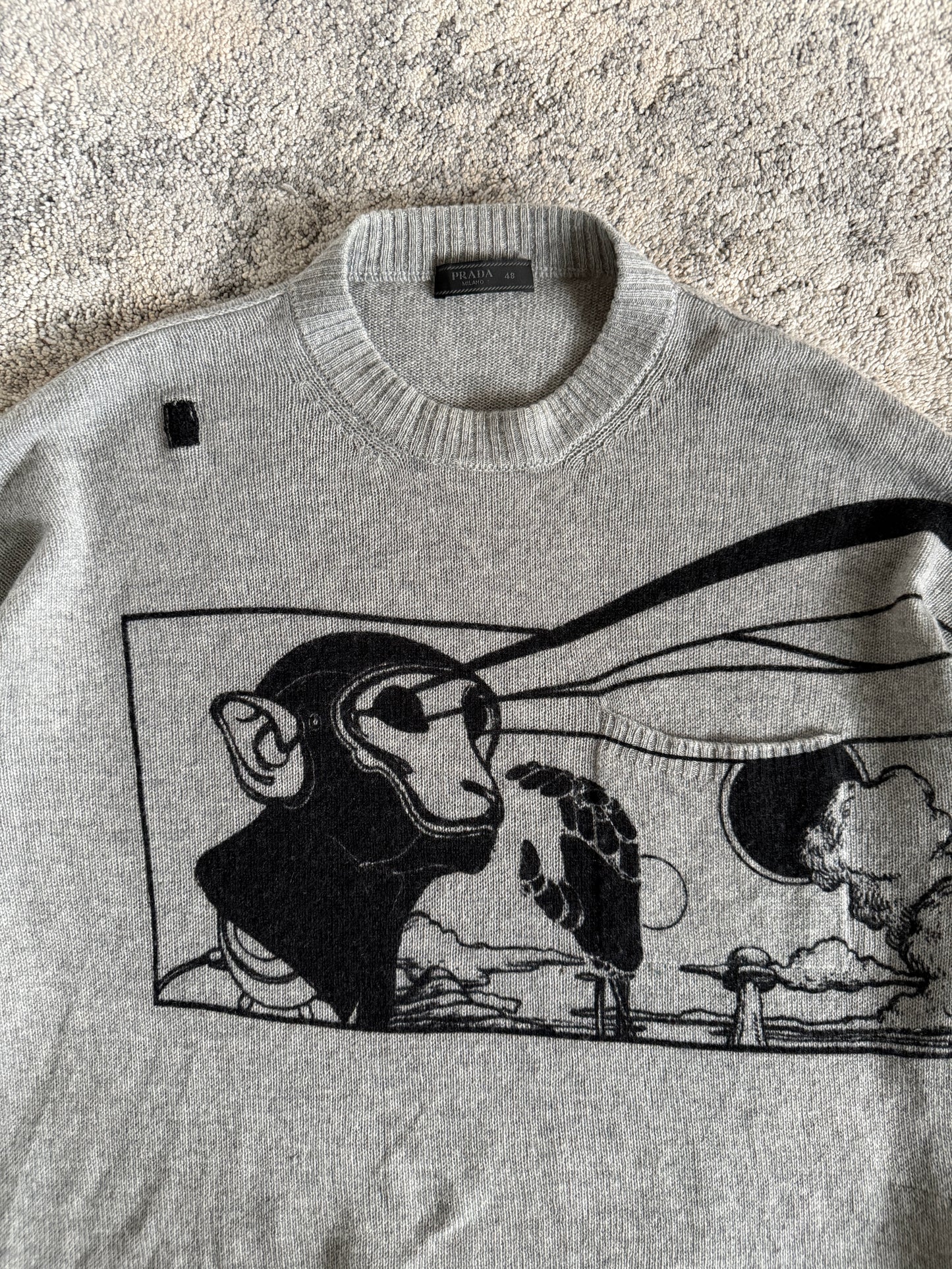 Prada SS2018 cashmere comics sweater