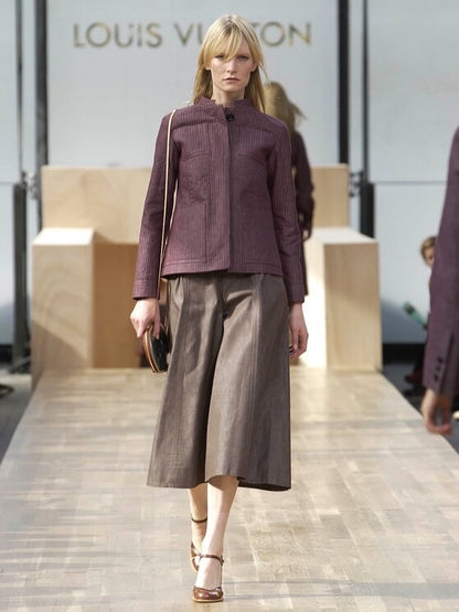 Louis Vuitton SS2002 cotton & raffy skirt