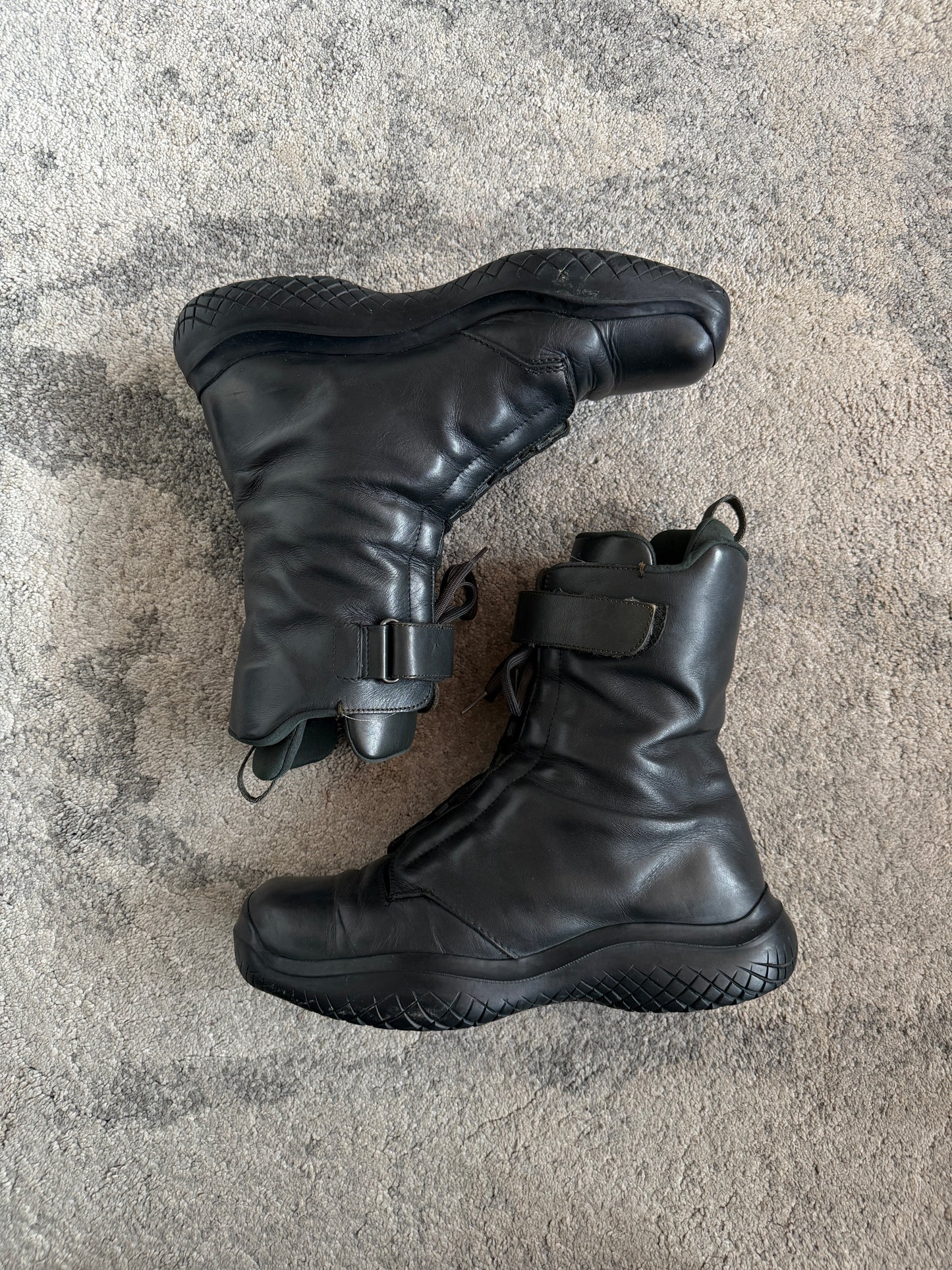 Prada FW1999 leather combat boots