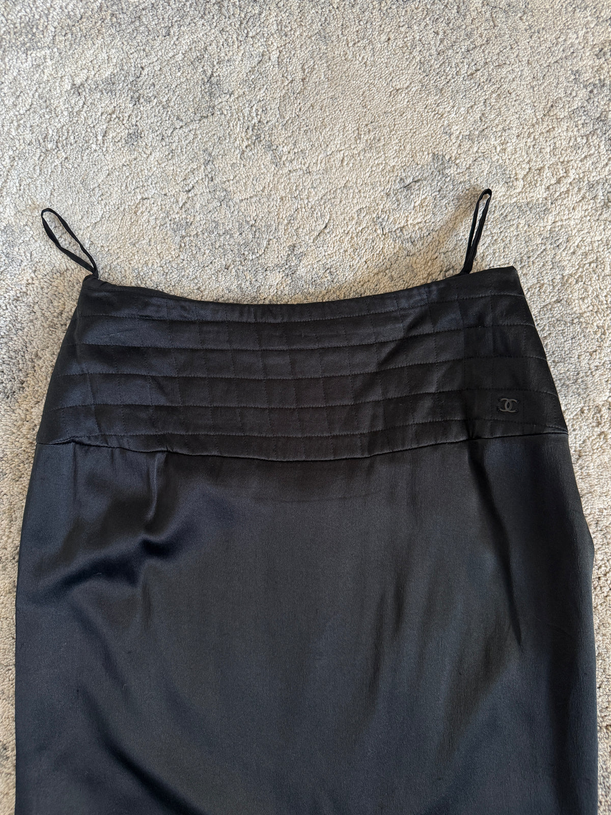 Chanel SS2002 silk skirt
