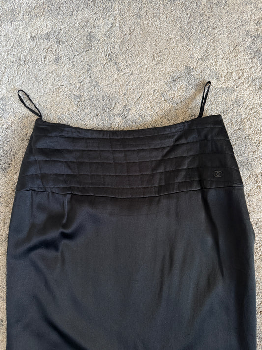 Chanel SS2002 silk skirt