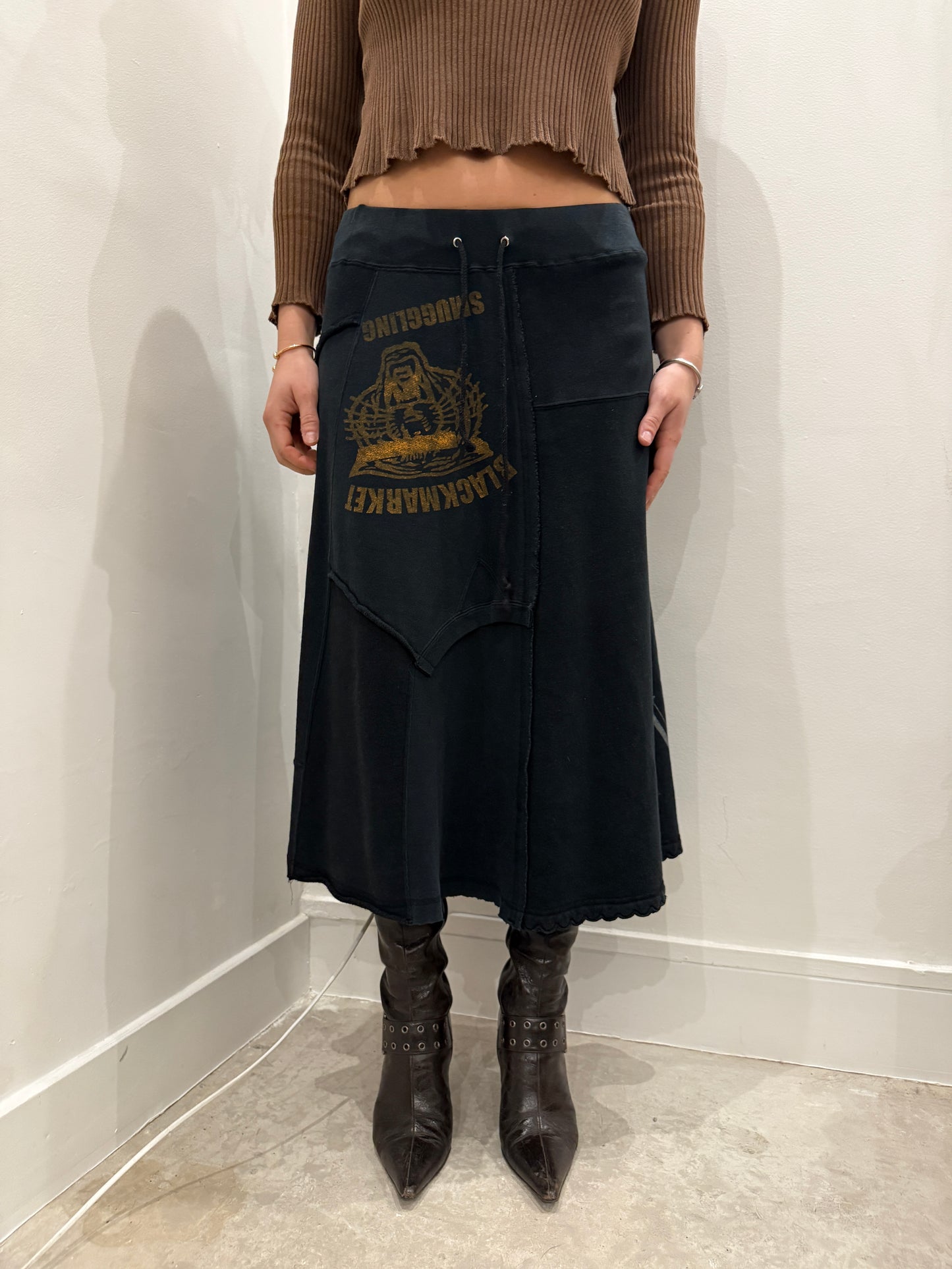 Undercover FW2003 "Paperdoll" hybrid skirt