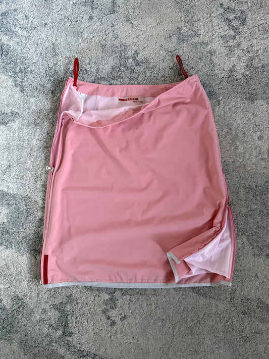 Prada 1999 zip nylon skirt