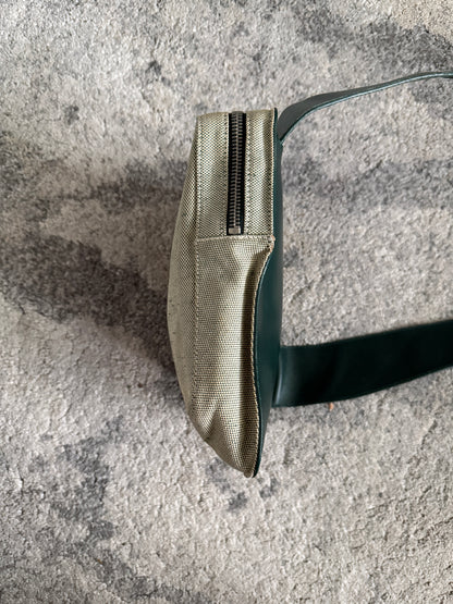 Prada SS1999 linen & leather sling bag