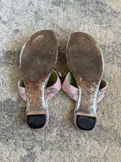 Prada SS2003 lurex jacquards flip flop
