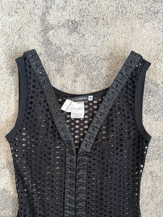 Dolce & Gabbana 2003 mesh laces top