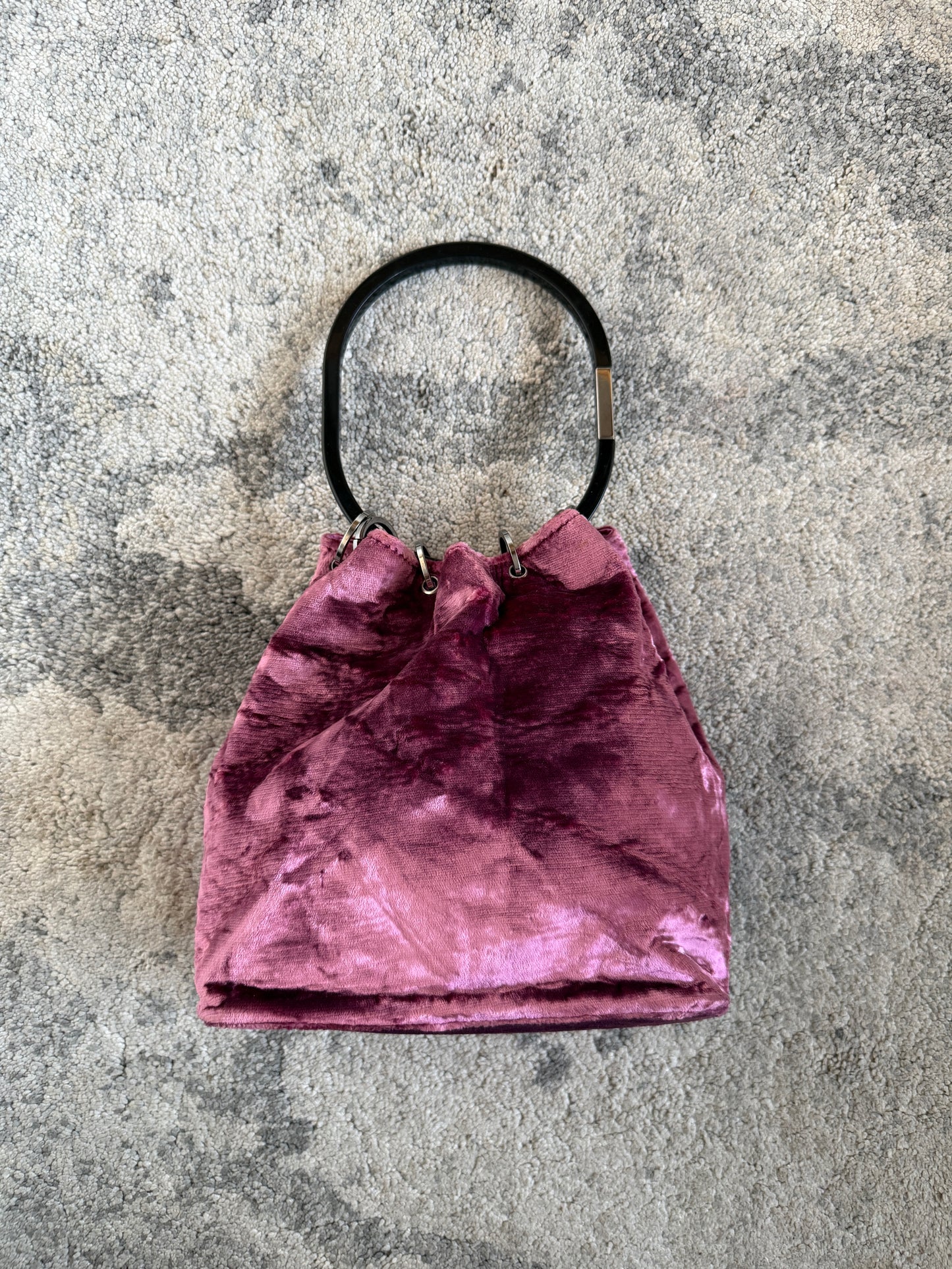 Gucci FW1999 velvet mini bucket bag