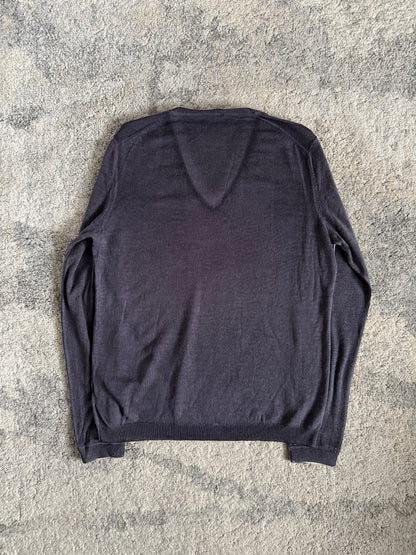 Prada SS2006 dye wool & cashmere V sweater