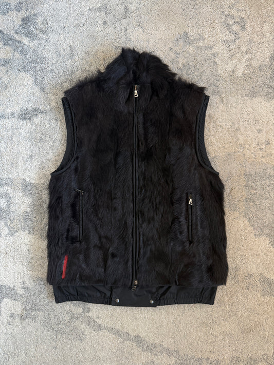 Prada FW1999 fur & nylon vest