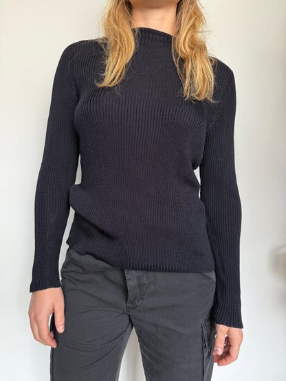 Prada 1990’s navy silk sweater