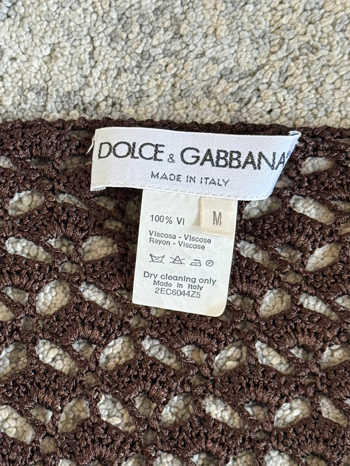 Dolce & Gabbana SS1997 viscose crochet top