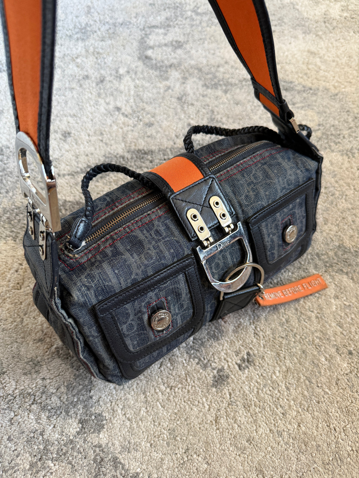 Dior FW2005 Remove before flight monogram bag
