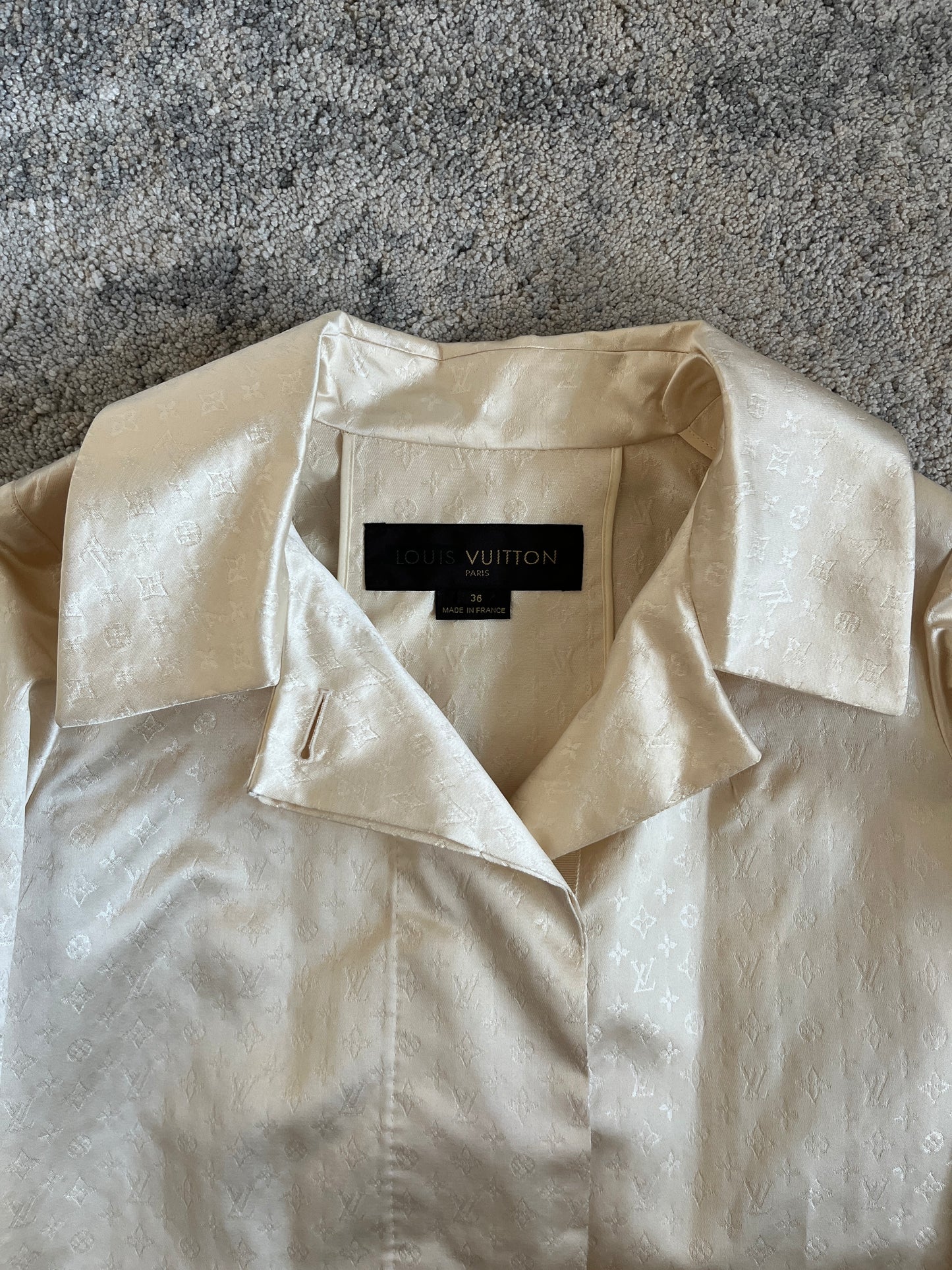 Louis Vuitton 2000’s silk monogram long coat