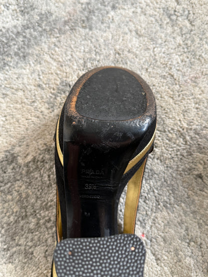 Prada SS2008 platform suede heels