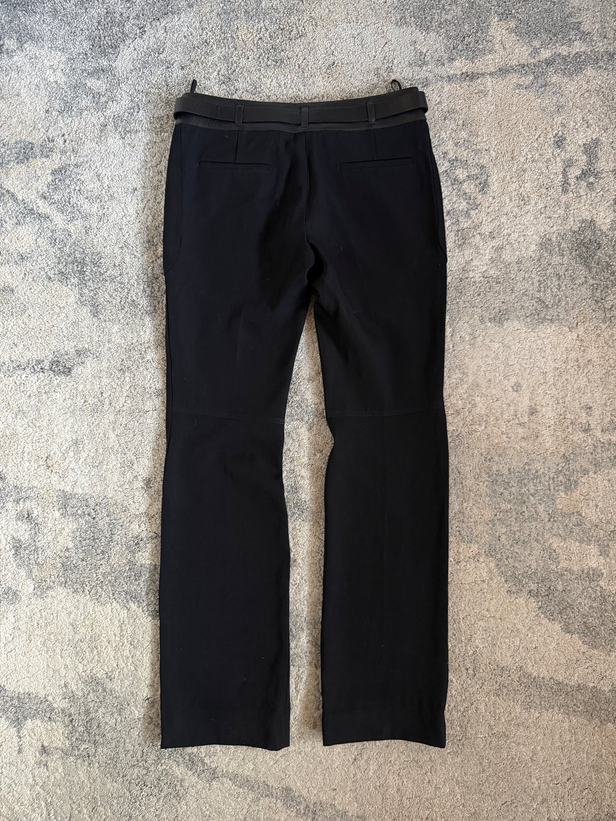 Prada FW2002 wool & leather pants