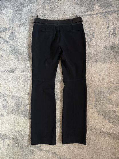 Prada FW2002 wool & leather pants