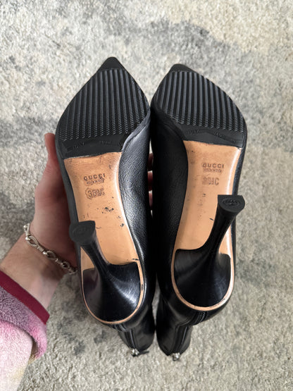 Gucci 2000’s leather heels mid boots