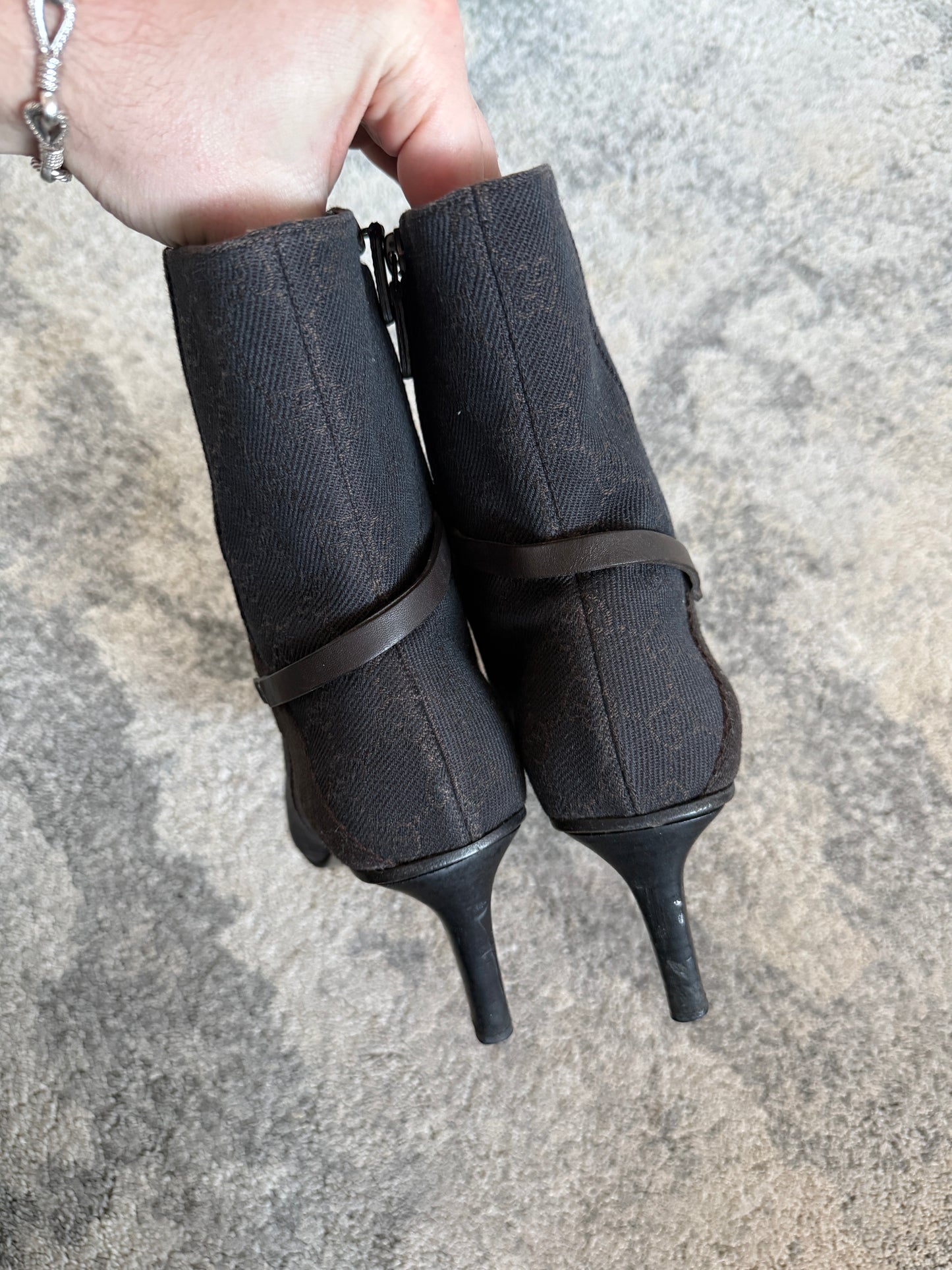 Gucci 2000’s monogram mid boots heels