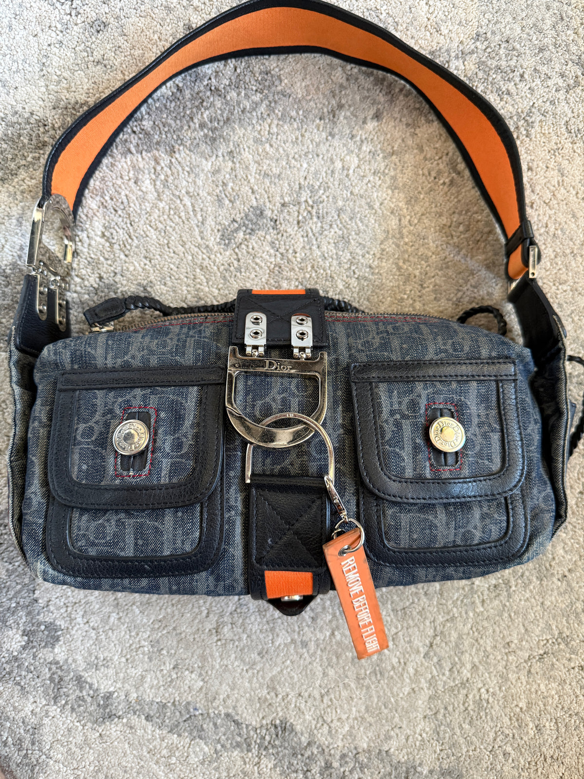 Dior FW2005 Remove before flight monogram bag