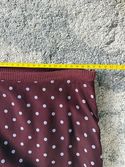 Prada SS2000 silk polkadot skirt